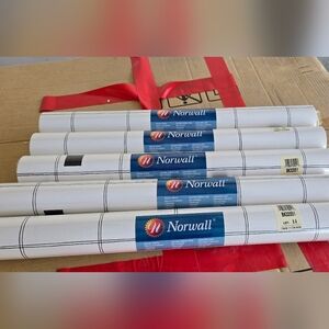 5 rolls NIP NORWALK solid vinyl wall paper wallcovering BK32051